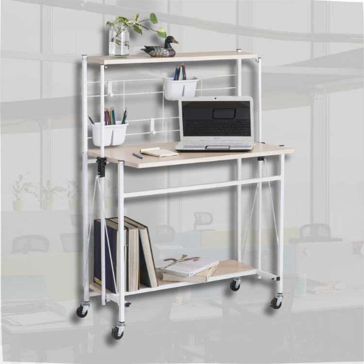 Portable Multifunctional Metal Foldable Computer Table for Easy Storage